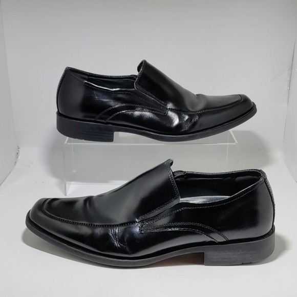 Stacy Adams black leather men's slip-on dress shoe size 8m - Picture 1 of 8